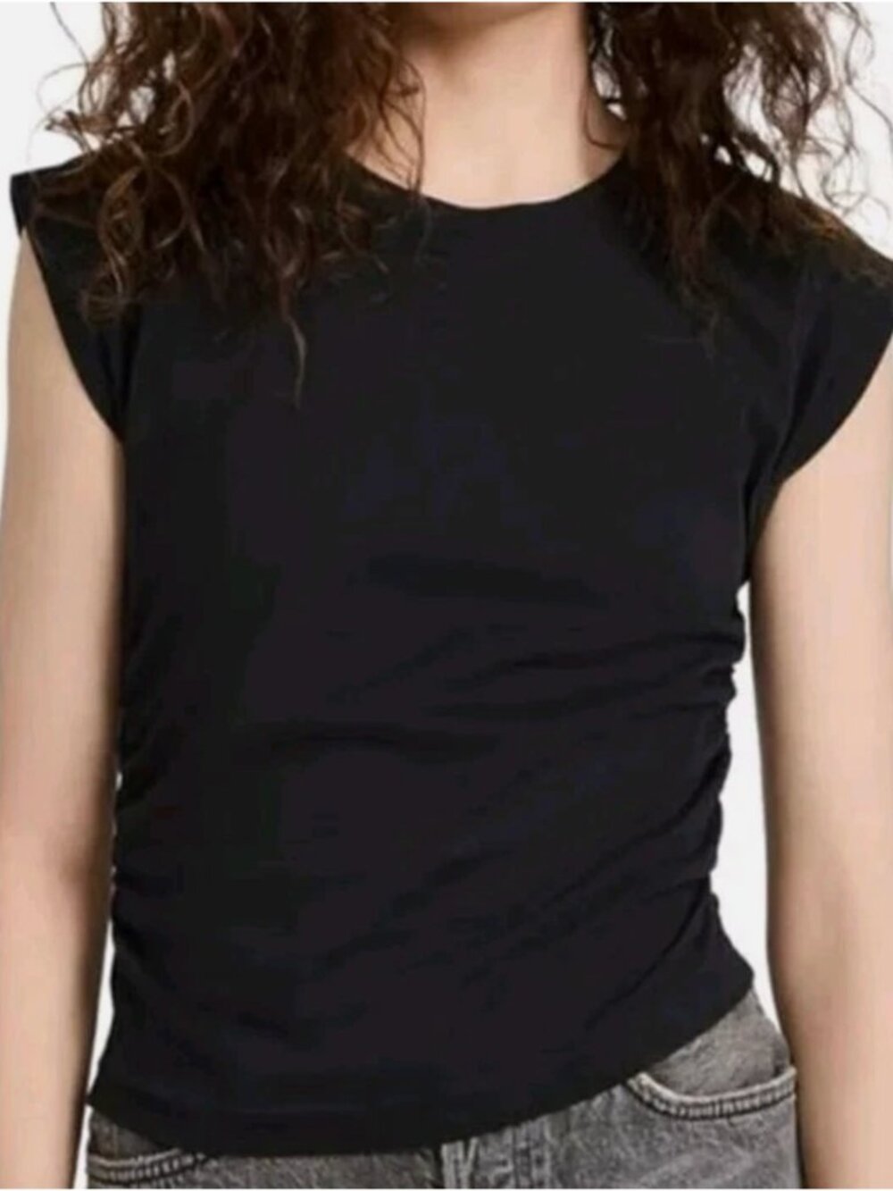 Madewell Sutro Muscle Casual Luxe Side Cinch Jersey Tank Top Size XS